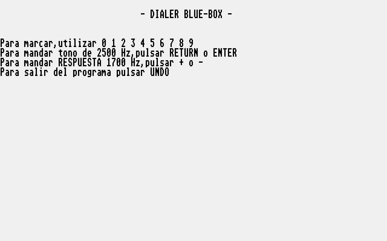 Dialer Bluebox — screenshot 1